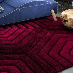 Tapete 3D Standal Vermelho 100 x 150cm- Tapetes Corttex - 1