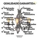 Ver imagem 4 de Lustre Rústico Ouro Velho com Folhas e Pássaros de Madeira