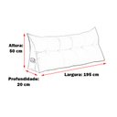 Ver imagem 4 de Almofada de Apoio para Cabeceira 195cm Suede Várias Cores - Estopar Suede Vermelho