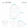 Assento Sanitário de Ville Amendoa para Vaso Deca - 2