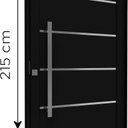 Ver imagem 2 de Porta de Alumínio Pivotante Lambri 215cm X 10cm Friso e Puxador de 80cm Lucasa Ideale