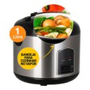 Ver imagem 2 de Panela de Arroz Elétrica 1 Litro 127V Preta Cozinha Rápida Antiaderente, Cozimento a Vapor