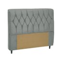 Ver imagem 1 de Cabeceira Cama Box Casal Queen Size 160cm Eloá Estofada Suede Veludo Premium Cinza