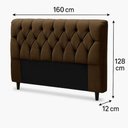 Ver imagem 5 de Cabeceira Cama Box Casal Queen Size 160cm Eloá Estofada Suede Veludo Premium Cinza