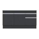 Ver imagem 5 de Balcão Cozinha C/ Rodapé Gabinete Pia 150cm 3 Ptas 1 Gav Veneza Multimóveis Mp2115.898 Preto/