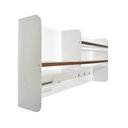 Ver imagem 5 de Organizador Multiuso Cozinha em Aço Carbono Branco e Madeira - 100cm Linha Home