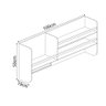 Organizador Multiuso Cozinha em Aço Carbono Branco e Madeira - 100cm Linha Home - 6