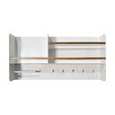 Ver imagem 4 de Organizador Multiuso Cozinha em Aço Carbono Branco e Madeira - 100cm Linha Home