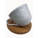 Ver imagem 5 de Jogo Xicaras Café em Porcelana Branca e Pires Bambu Wincy