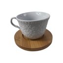 Ver imagem 6 de Jogo Xicaras Café em Porcelana Branca e Pires Bambu Wincy