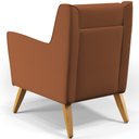 Ver imagem 7 de Kit 02 Poltronas Decorativas com Pés de Madeira Taroba D02 Veludo Telha C-262 - Lyam Decor