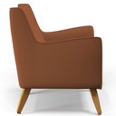 Ver mais imagens de Kit 02 Poltronas Decorativas com Pés de Madeira Taroba D02 Veludo Telha C-262 - Lyam Decor