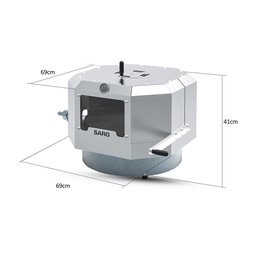 Forno de Pizza a Gás Saro Compacto Italiano 40 cm FC40 - 4