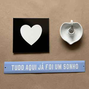 Placa Decorativa Esmaltada - Tudo Aqui Já Foi Um Sonho - Casa Toco