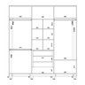 Guarda Roupa com 6 Portas de Abrir e 3 Gavetas em Mdp e Mdf - Cores - Holie - Robel Móveis - Jacaran - 4