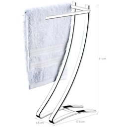 Porta Toalhas De Rosto Toalheiro Bancada Banheiro Aço Luxo - 2