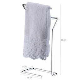Porta Toalhas de Rosto Mãos Para Bancada Lavabo Banheiro Aço Cromado - 2