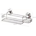 Ver imagem 2 de Suporte Para Shampoo Sabonete Com Ventosa Banheiro Cromado