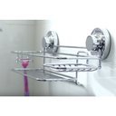 Ver imagem 3 de Suporte Para Shampoo Sabonete Com Ventosa Banheiro Cromado
