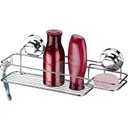 Ver imagem 1 de Suporte Para Shampoo Sabonete Com Ventosa Banheiro Cromado