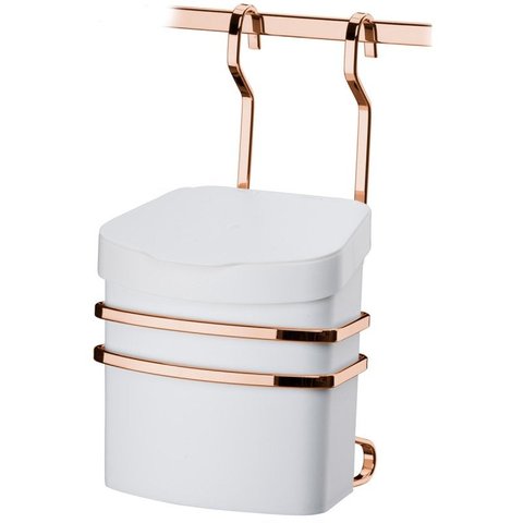 Suporte De Encaixe Com Lixeira Plástica De 2,5 Litros Future Rosè Gold