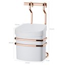 Ver imagem 2 de Suporte De Encaixe Com Lixeira Plástica De 2,5 Litros Future Rosè Gold