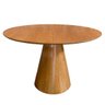 Mesa de Jantar Cone Madeira Cinnamon Redonda Tampo de Madeira Natural 1,00M 209 - Bella Brasil Decor - 1