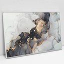 Ver imagem 1 de Quadro Decorativo em Canvas Abstrato Mármore Elegance TaColado Moldura Flutuante 4,5cm Branca 120 x
