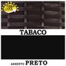 Conjunto Namoradeira 2 Poltronas Assento Estofado e Mesa Fibra Sintética - Preto/Tabaco - Navegantes - 4