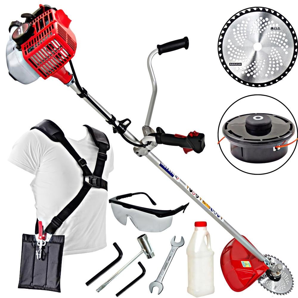 Roçadeira Lateral Nakashi L270N com Guidão e Cabeçote de Fio Nylon