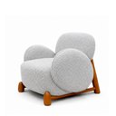 Ver imagem 5 de Poltrona Decorativa Maysa Bouclé Cinza - Sallar Home