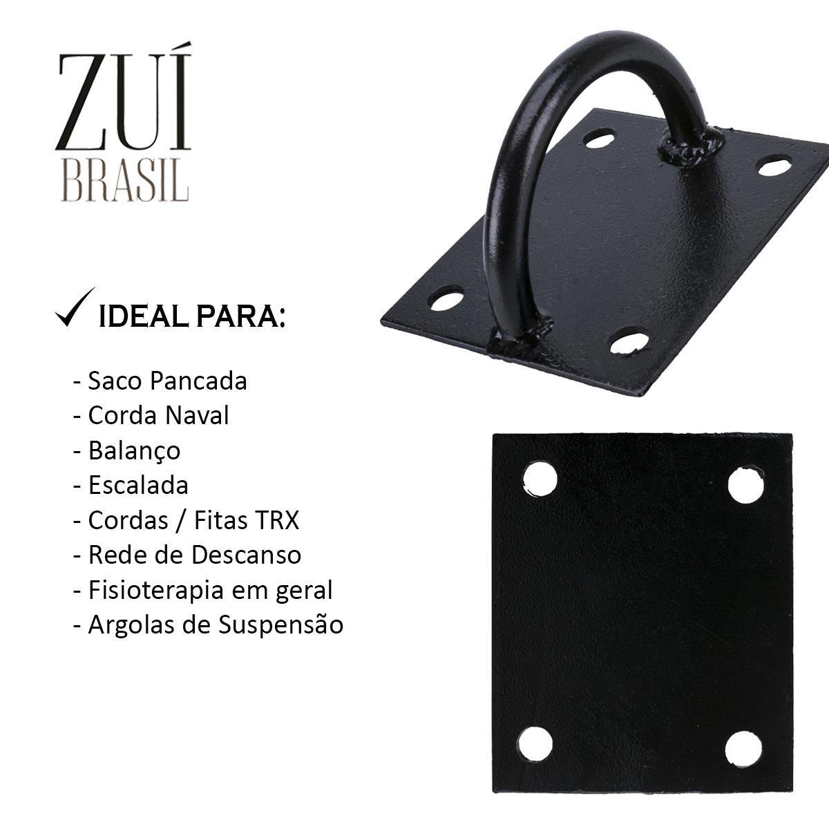 Suporte Teto Trx Saco Boxe Corda Naval Argola Suspensão Cros - 4