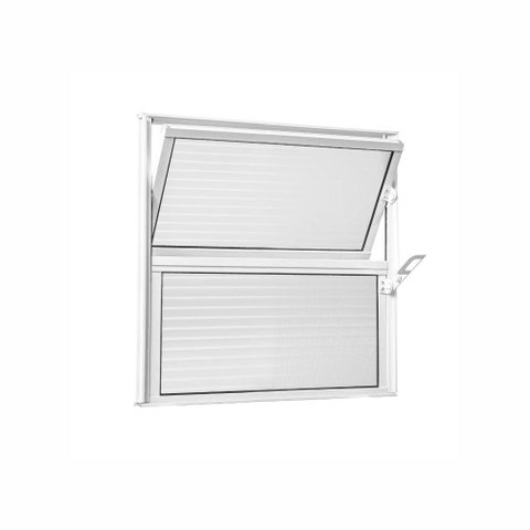 Vitrô Alumínio Branco Basculante 2V Classic - 50x50