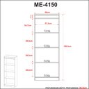 Ver imagem 5 de Estante Alta para Escritório Branca Tecnomobili Me4150 Cor: Branco