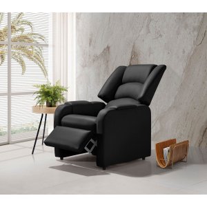 Poltrona Reclinável Papai Suécia - Estética - Corino Preto