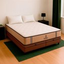 Ver imagem 1 de Cama Box Queen Marrom Colchão Madrid Molas Vstore 158x198x28