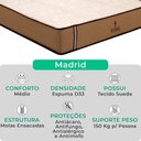 Ver imagem 2 de Cama Box Queen Marrom Colchão Madrid Molas Vstore 158x198x28