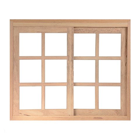 Janela de Madeira Vitro de Correr Quadriculado Reto 2 Folhas Cedro Arana Bat.14 Cm-2.00(l)x1.00(a)