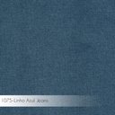 Ver imagem 4 de Kit 6 Cadeiras de Jantar Decorativa Base Aço Preto Luigi Linho Azul Jeans - Gran Belo