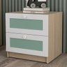 Gaveteiro Comic 2 Gavetas Legno Salinas/Verde Bellagio/Branco - Politorno - 1