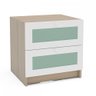 Gaveteiro Comic 2 Gavetas Legno Salinas/Verde Bellagio/Branco - Politorno - 2