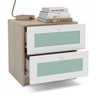Gaveteiro Comic 2 Gavetas Legno Salinas/Verde Bellagio/Branco - Politorno - 3