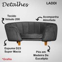 Ver imagem 2 de Poltrona Cama Caminha Pet Laddi Veludo Grafite Dvinn