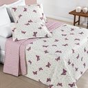 Ver imagem 1 de Cobre Leito Solteiro Dupla Face Avere 200 Fios Estampado 2 Peças - Borboletas