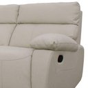 Ver imagem 2 de Sofá Fabian Reclinável 3 Lugares Couro Pérola 243cm - 69714