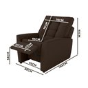Ver imagem 2 de Poltrona do Papai Reclinável Chocolate Suede Parma Shop Jm