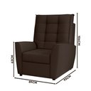 Ver imagem 3 de Poltrona do Papai Reclinável Chocolate Suede Parma Shop Jm