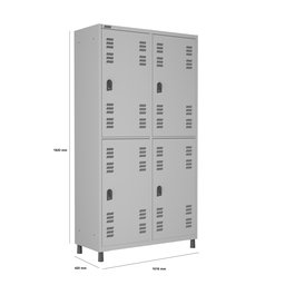 Armário Roupeiro Aço 4 Portas Grande Vestiário Academia Locker - 1