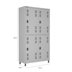 Armário Roupeiro Aço 4 Portas Grande Vestiário Academia Locker