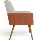 Ver imagem 7 de Kit 03 Poltronas Decorativa Maria W01 Pés Palito Linho Bege Couríssimo Camel - Lyam Decor